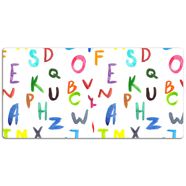 Desk pad colorful letters
