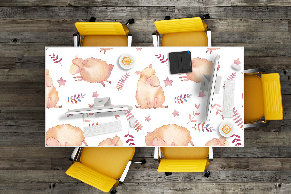 Large desk mat for children sheep
