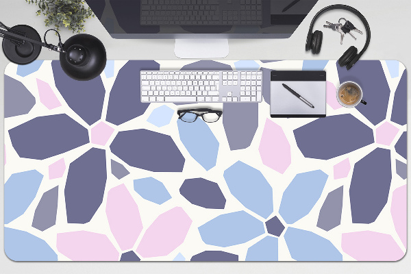 Desk mat geometric flowers