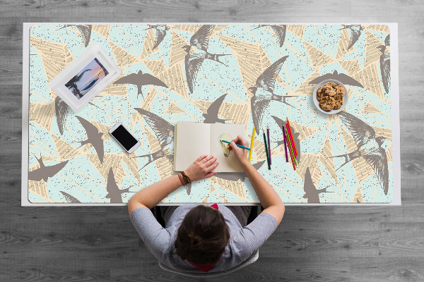 Full desk pad flying swallows