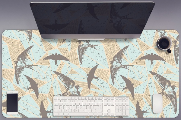 Full desk pad flying swallows