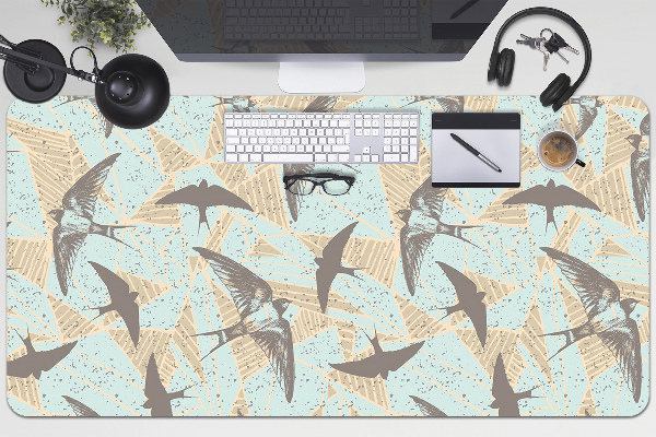 Full desk pad flying swallows