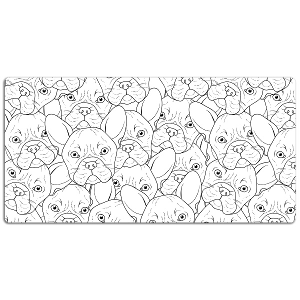 Large desk mat for children dog Bulldog