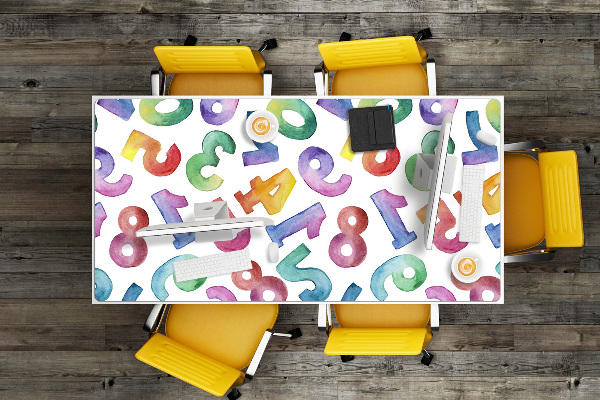 Full desk protector colorful letters