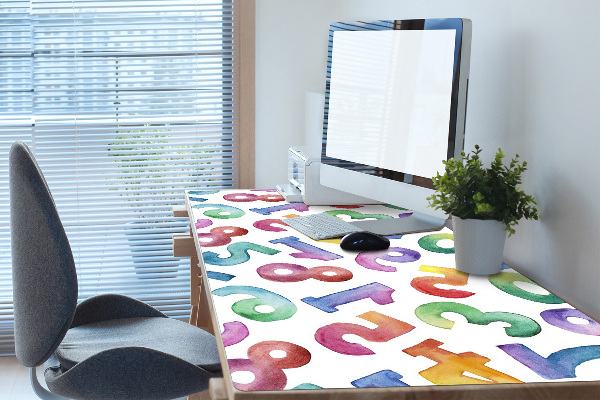 Full desk protector colorful letters