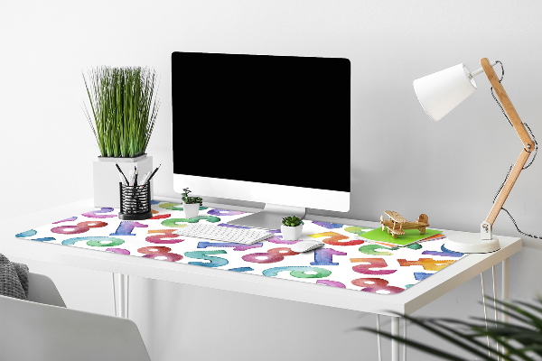 Full desk protector colorful letters