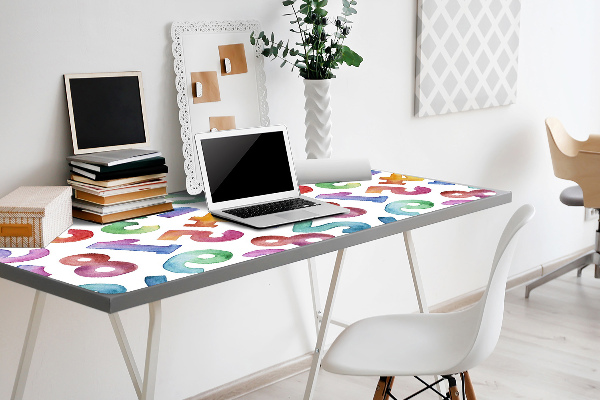 Full desk protector colorful letters