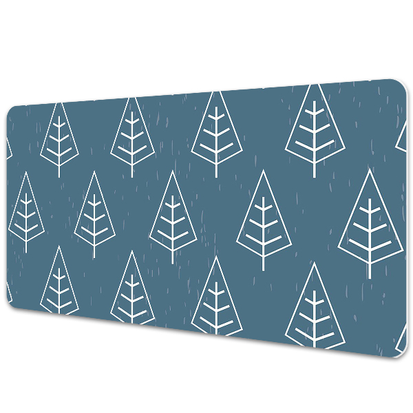 Large desk pad PVC protector blue forest
