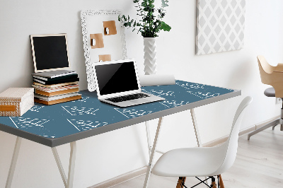 Large desk pad PVC protector blue forest