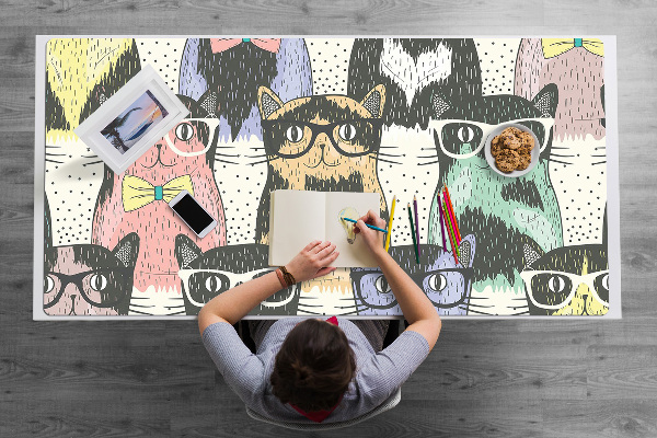 Large desk mat for children Cats