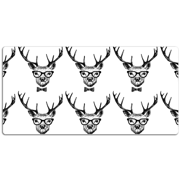 Large desk mat table protector deer drawing