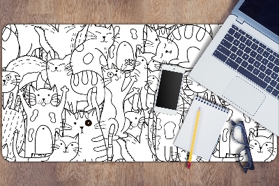 Desk mat Cats in the style of Doodle