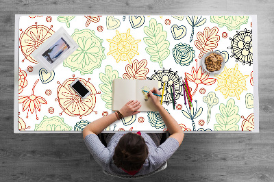 Full desk mat Flowers and Hearts