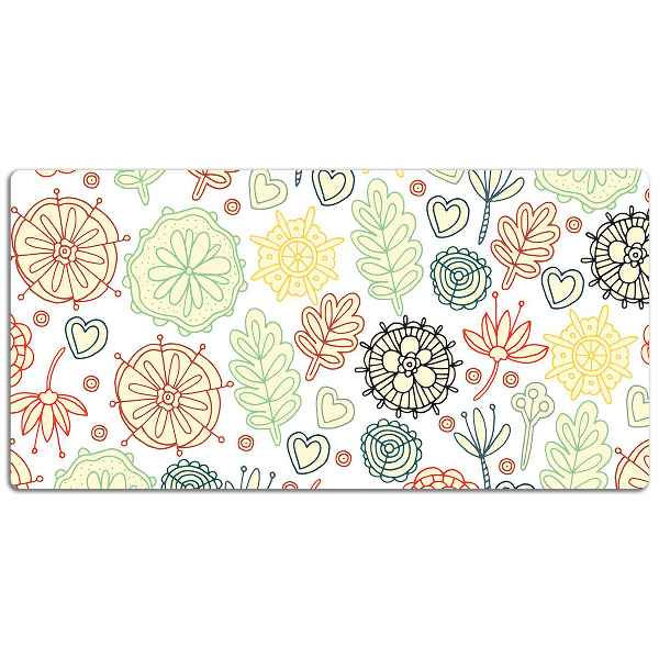 Full desk mat Flowers and Hearts