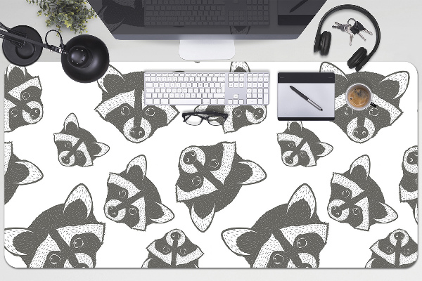 Large desk mat for children Raccoon