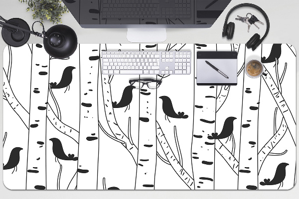 Full desk mat Birds and trees
