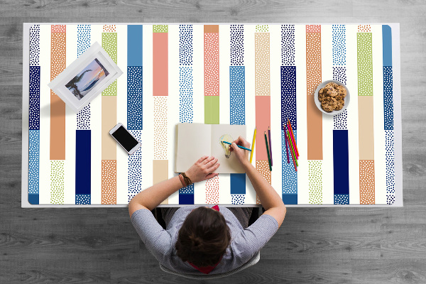 Full desk mat colorful stripes