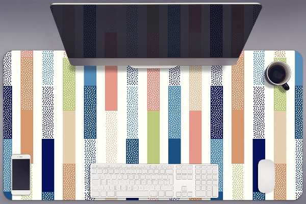 Full desk mat colorful stripes