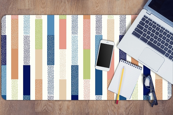 Full desk mat colorful stripes