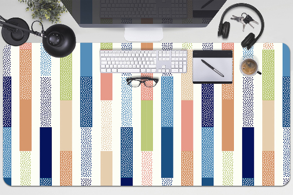 Full desk mat colorful stripes