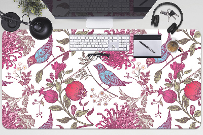Full desk mat Birds and flowers
