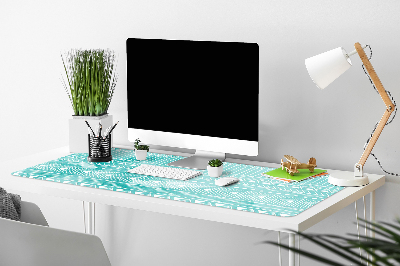 Desk mat geometric turquoise