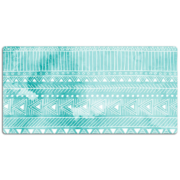 Desk mat geometric turquoise