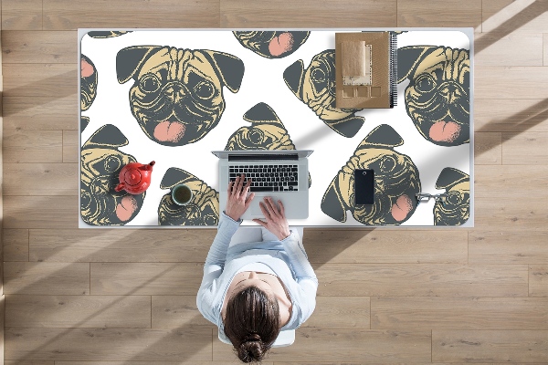 Large desk mat for children Pugs