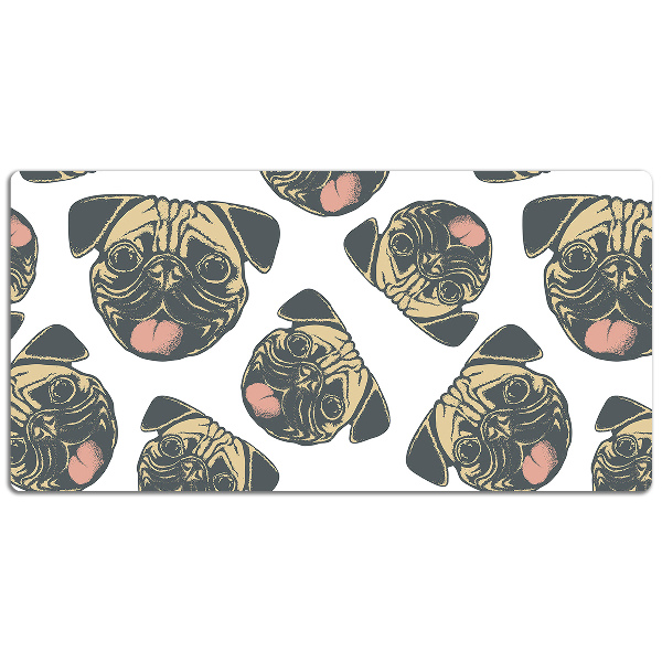 Large desk mat for children Pugs
