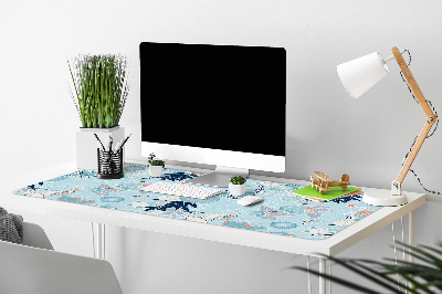 Large desk mat for children Heron