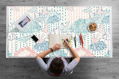 Desk pad Clouds and Dots
