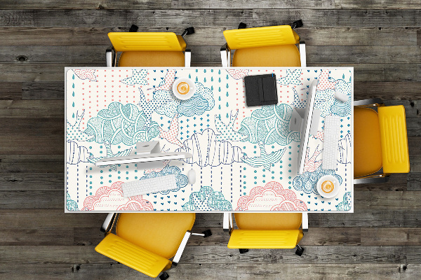Desk pad Clouds and Dots