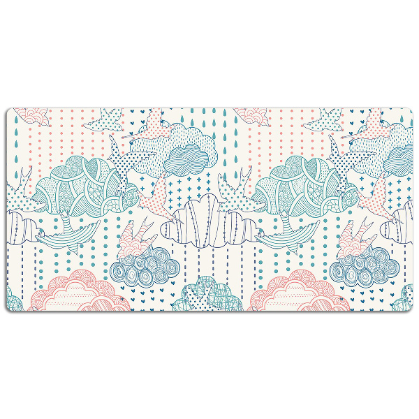 Desk pad Clouds and Dots