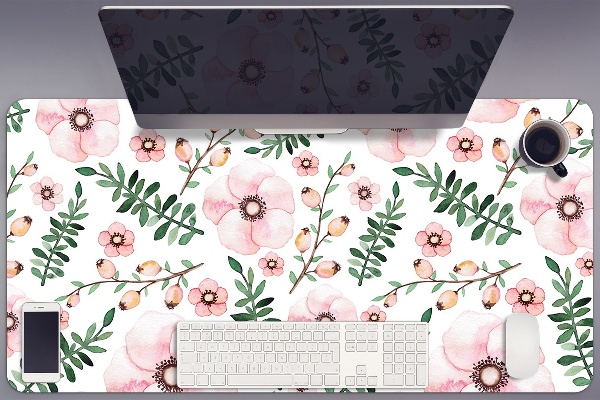 Large desk mat for children Flowers