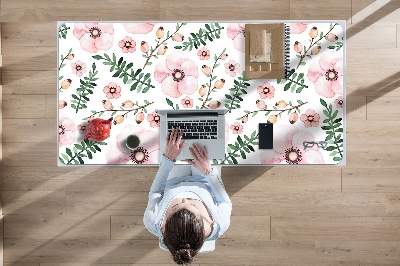 Large desk mat for children Flowers