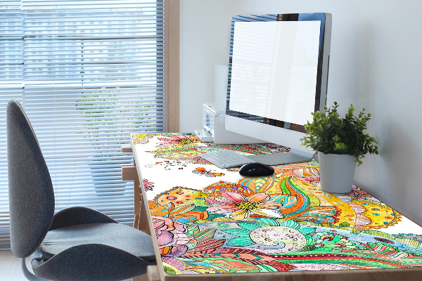 Large desk pad PVC protector mandala pattern