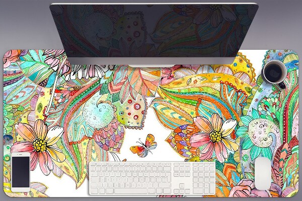 Large desk pad PVC protector mandala pattern