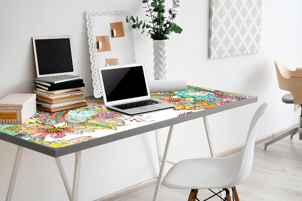 Large desk pad PVC protector mandala pattern