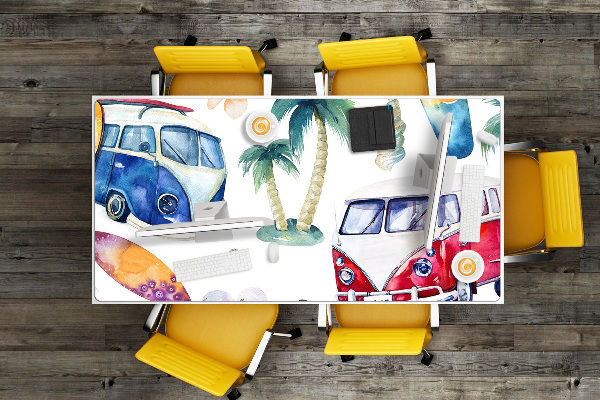 Large desk pad PVC protector Surfer Beach