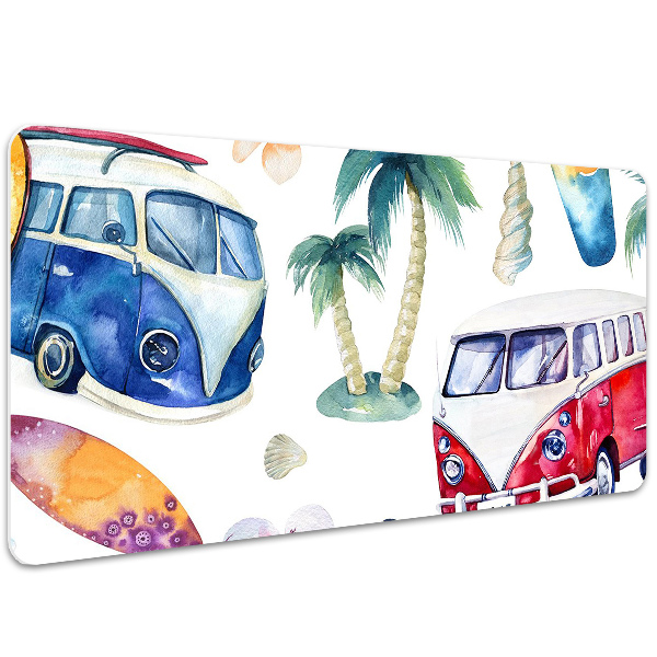 Large desk pad PVC protector Surfer Beach