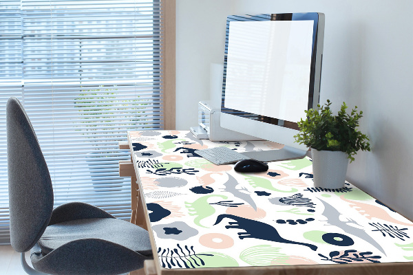 Large desk mat for children Dinosaurs