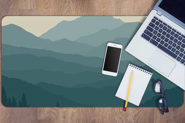 Large desk mat for children forest Mountains