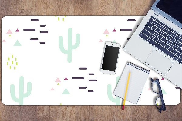 Large desk mat for children cacti