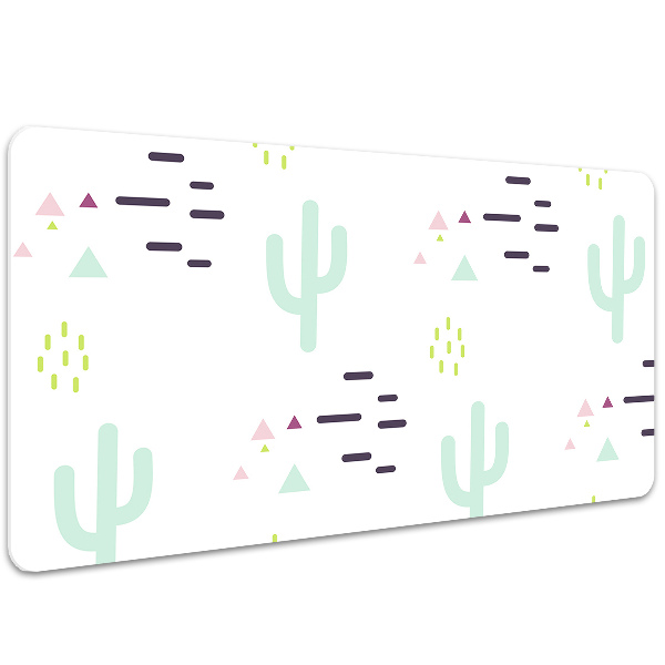Large desk mat for children cacti