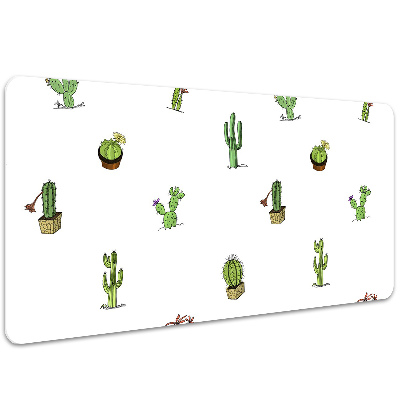 Large desk mat for children cacti