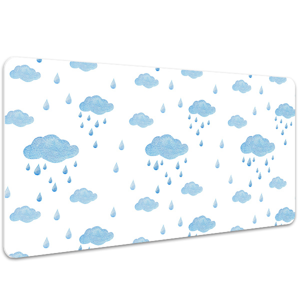 Full desk protector rain clouds