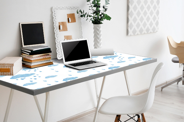 Full desk protector rain clouds