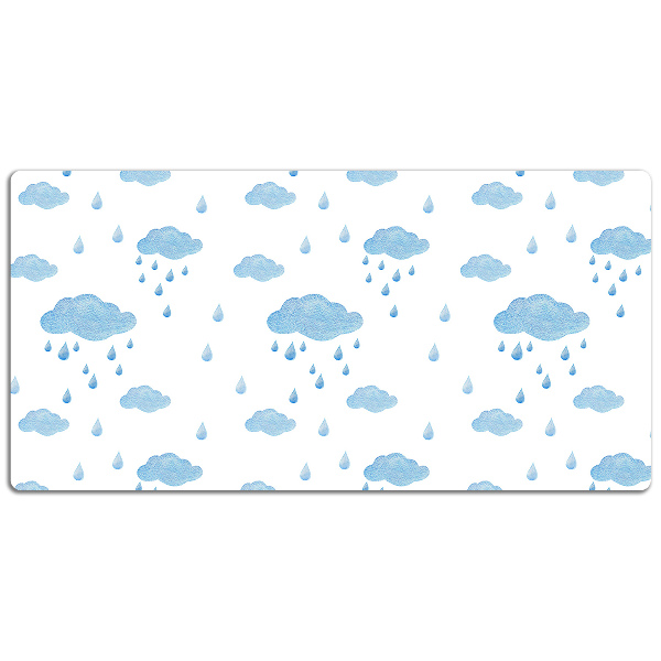 Full desk protector rain clouds