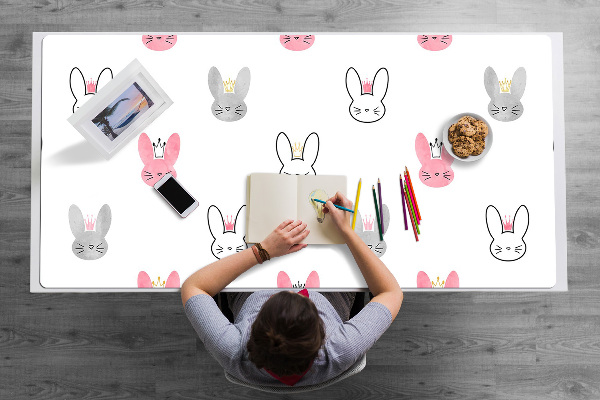 Desk mat Rabbits crowns