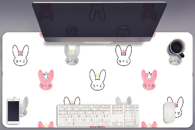 Desk mat Rabbits crowns